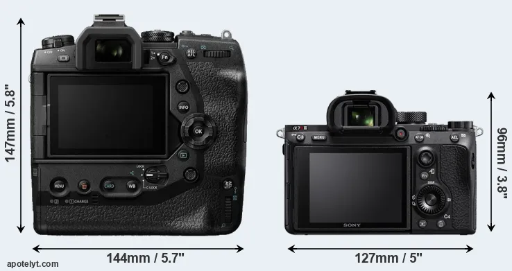 Comparison E-M1X or A7R III rear