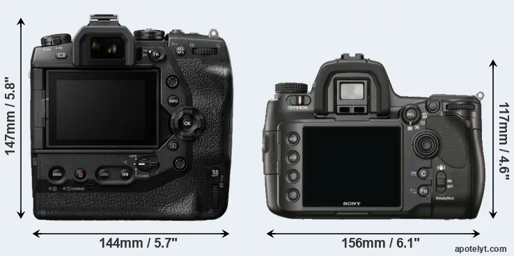 Comparison E-M1X or A900 rear