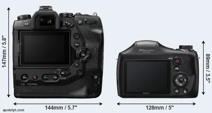 Comparison E-M1X or H300 rear