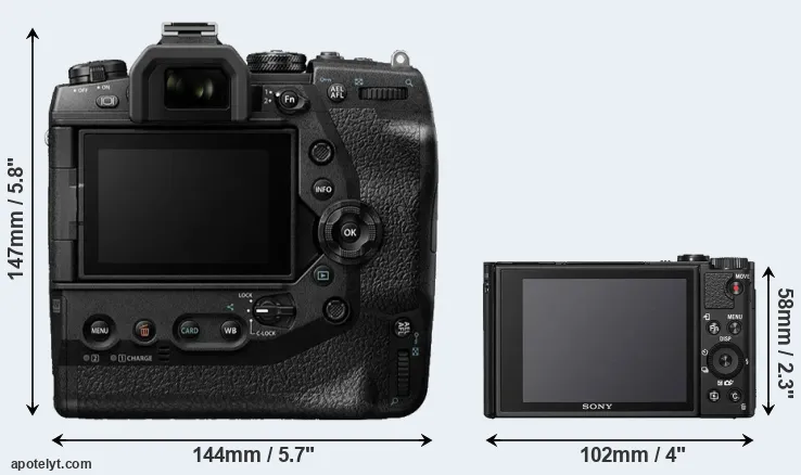 Comparison E-M1X or HX99 rear