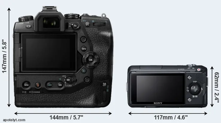 Comparison E-M1X or NEX-3 rear