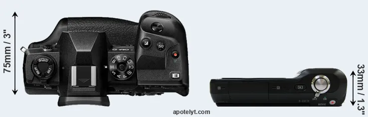 Compare E-M1X versus NEX-3 top