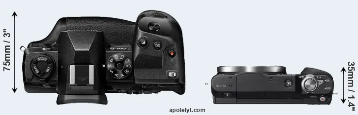 Compare E-M1X versus NEX-3N top