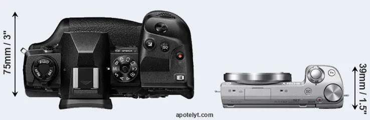 Compare E-M1X versus NEX-5T top