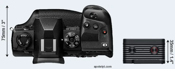 Compare E-M1X versus RX0 II top