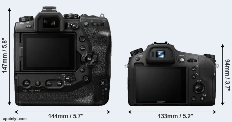 Comparison E-M1X or RX10 III rear