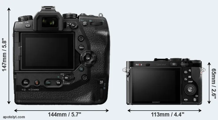 Comparison E-M1X or RX1R II rear