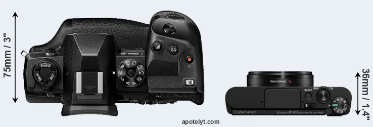 Compare E-M1X versus WX800 top