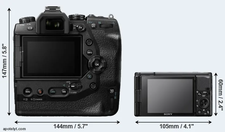 Comparison E-M1X or ZV-1 rear