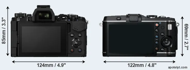 Comparison E-M5 II or E-P3 rear