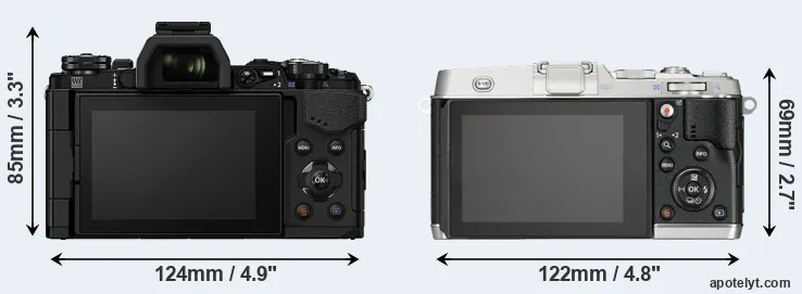 Comparison E-M5 II or E-P5 rear