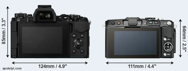 Comparison E-M5 II or E-PL5 rear
