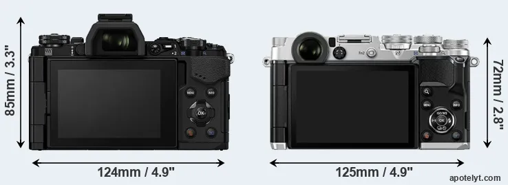 Comparison E-M5 II or PEN-F rear