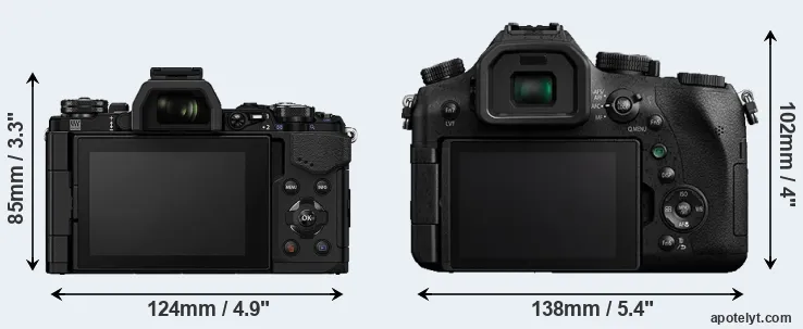 Comparison E-M5 II or FZ2500 rear