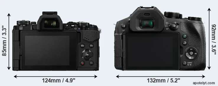 Comparison E-M5 II or FZ330 rear