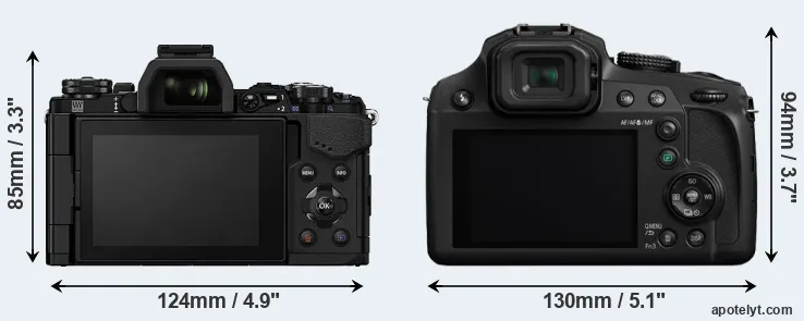 Comparison E-M5 II or FZ82 rear