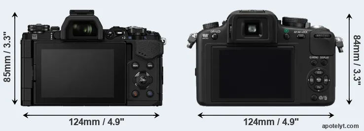Comparison E-M5 II or G10 rear