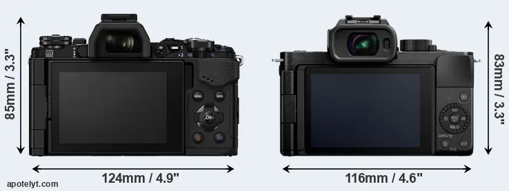 Comparison E-M5 II or G110 rear