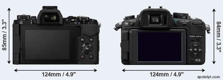 Comparison E-M5 II or G2 rear