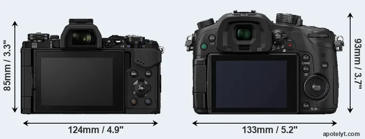 Comparison E-M5 II or GH4 rear