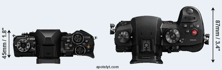 Compare E-M5 II versus GH5s top