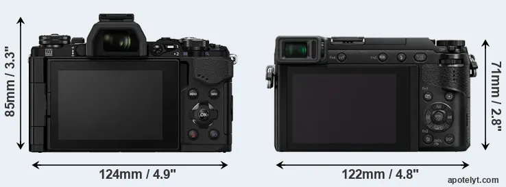 Comparison E-M5 II or GX80 rear