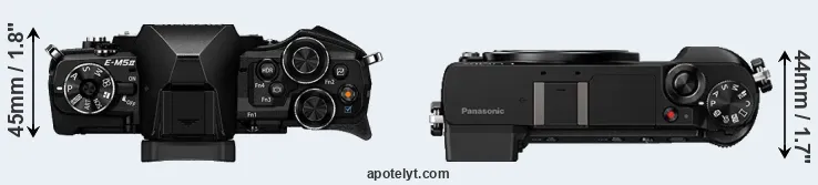 Compare E-M5 II versus GX80 top