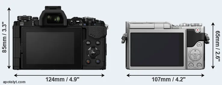 Comparison E-M5 II or GX800 rear