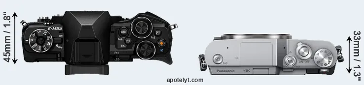 Compare E-M5 II versus GX800 top