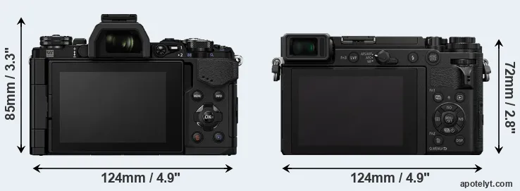Comparison E-M5 II or GX9 rear