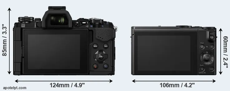 Comparison E-M5 II or LX10 rear