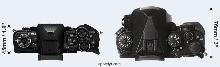 Compare E-M5 II versus KP top