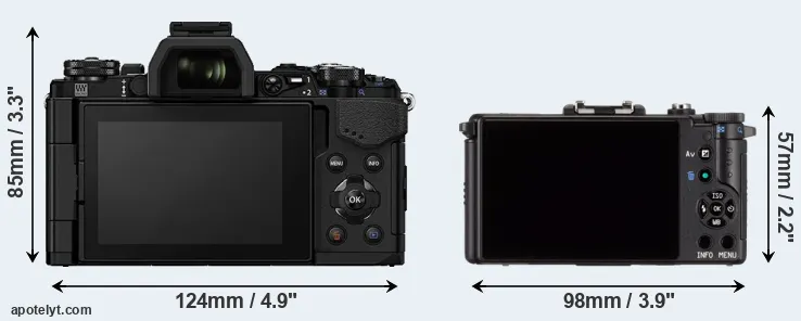 Comparison E-M5 II or Pentax Q rear