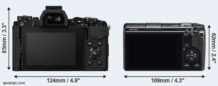 Comparison E-M5 II or GR IIIx rear