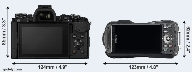 Comparison E-M5 II or WG-60 rear