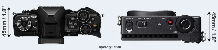 Compare E-M5 II versus fp top