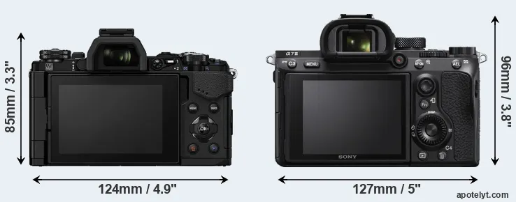 Comparison E-M5 II or A7 III rear