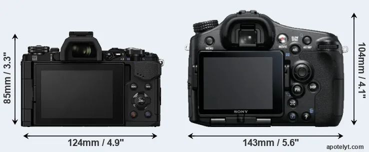 Comparison E-M5 II or A77 rear