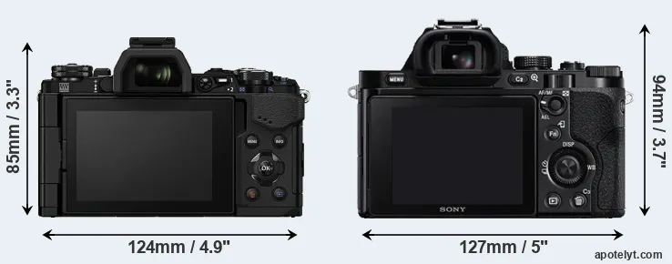 Comparison E-M5 II or A7R rear