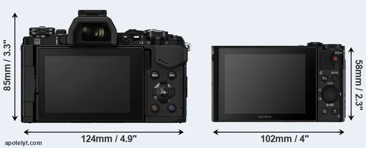 Comparison E-M5 II or HX90V rear