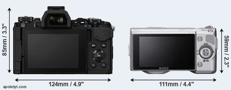 Comparison E-M5 II or NEX-5 rear