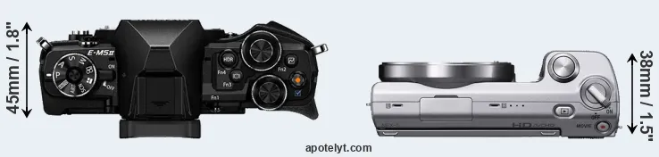 Compare E-M5 II versus NEX-5 top