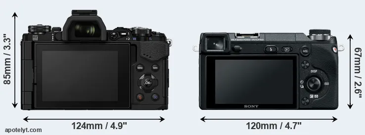 Comparison E-M5 II or NEX-6 rear