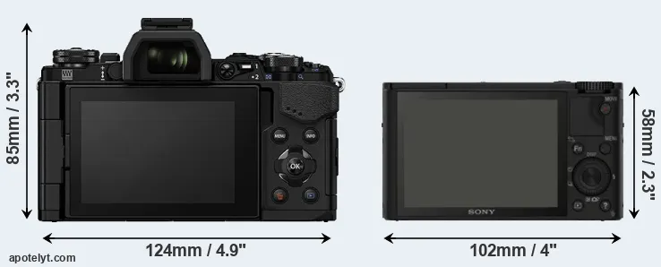 Comparison E-M5 II or RX100 rear