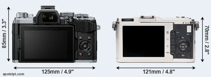 Comparison E-M5 III or E-P1 rear