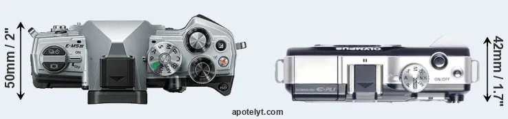 Compare E-M5 III versus E-PL1 top