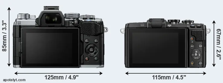 Comparison E-M5 III or E-PL7 rear