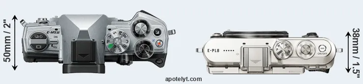 Compare E-M5 III versus E-PL8 top