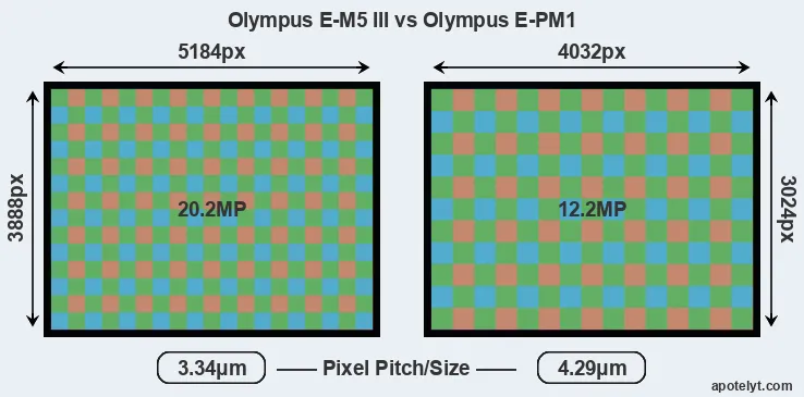E-M5 III versus E-PM1 MP