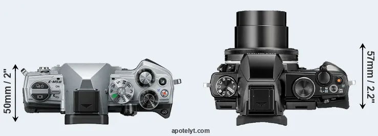 Compare E-M5 III versus Stylus 1 top